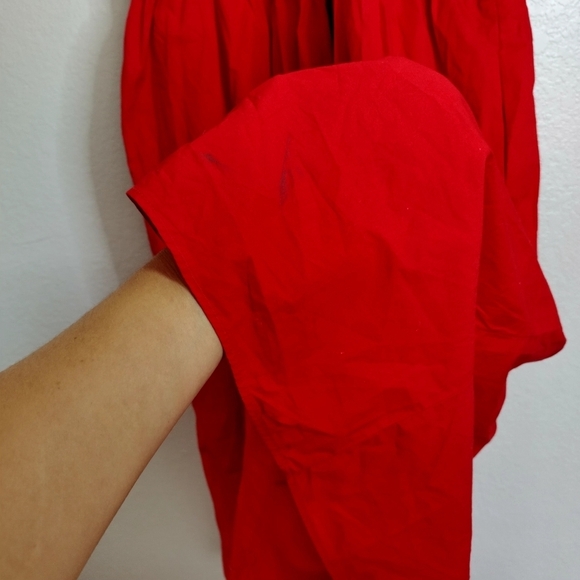 NWT J.CREW Cecily puff sleeve Dress Cotton in Red sz 24 - Picture 13 of 14